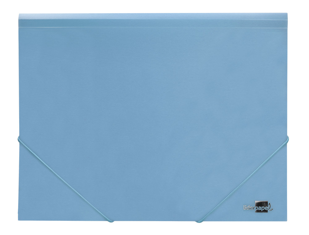 Paper folder with elastic bands, polypropylene, A4 size, opaque light blue. ( Imagem 2 de 16 ) - Preview