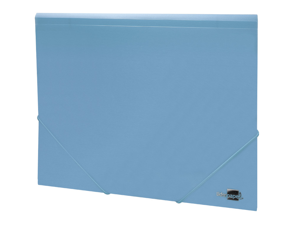 Paper folder with elastic bands, polypropylene, A4 size, opaque light blue. ( Imagem 5 de 16 ) - Preview
