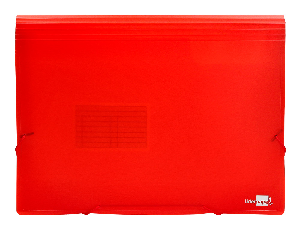 Pasta Classificadora C/Fole Liderpapel Din A4 - Transparente, 13 Departamentos - Vermelho ( Imagem 2 de 13 ) - Preview