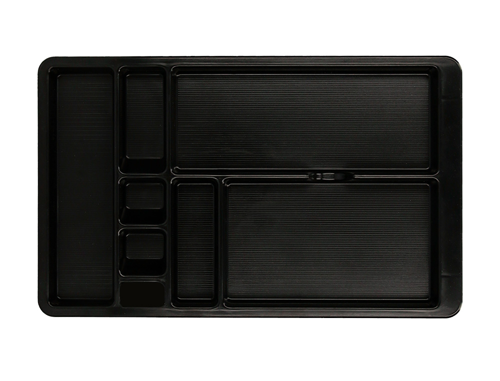 Bandeja organizadora q-connect de gavetas cor preto 364x225x21 mm ( Imagem 2 de 6 ) - Preview