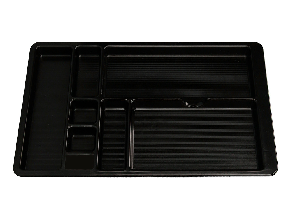 Bandeja organizadora q-connect de gavetas cor preto 364x225x21 mm ( Imagem 3 de 6 ) - Preview