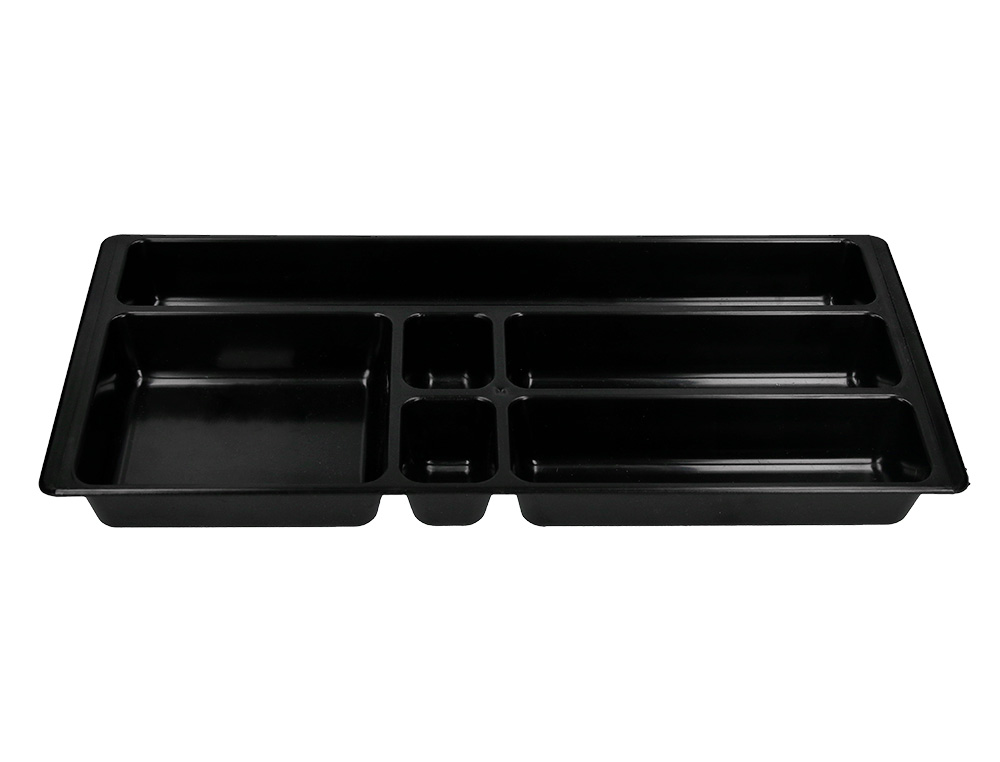 Bandeja organizadora q-connect de gavetas cor preto 344x160x33 mm ( Imagem 3 de 6 ) - Preview