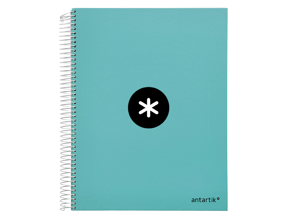 Caderno espiral liderpapel a4 micro antartik capa forrada 120f 100 gr liso 5 bandas 4 furos cor menta ( Imagem 2 de 11 ) - Preview
