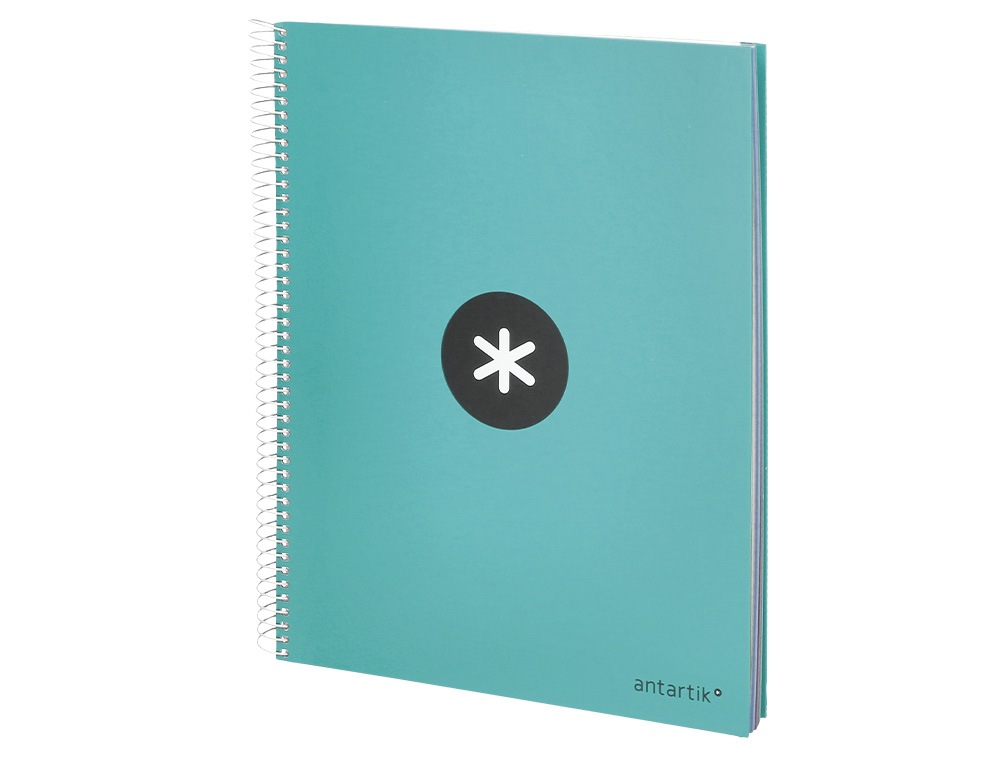 Caderno espiral liderpapel a4 micro antartik capa forrada 120f 100 gr liso 5 bandas 4 furos cor menta ( Imagem 4 de 11 ) - Preview