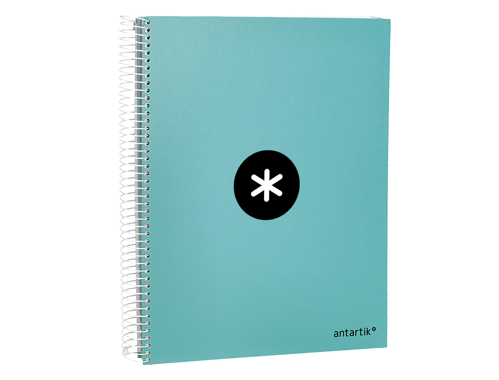 Caderno espiral liderpapel a4 micro antartik capa forrada 120f 100 gr liso 5 bandas 4 furos cor menta ( Imagem 5 de 11 ) - Preview