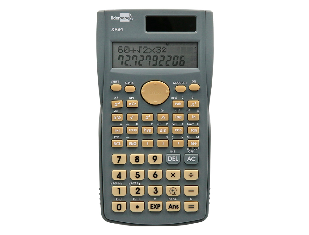 Calculadora liderpapel cientifica xf34 12 digitos 240 funcoes com tampa solar e pilhas cor cinza 156x85x20 mm ( Imagem 5 de 17 ) - Preview