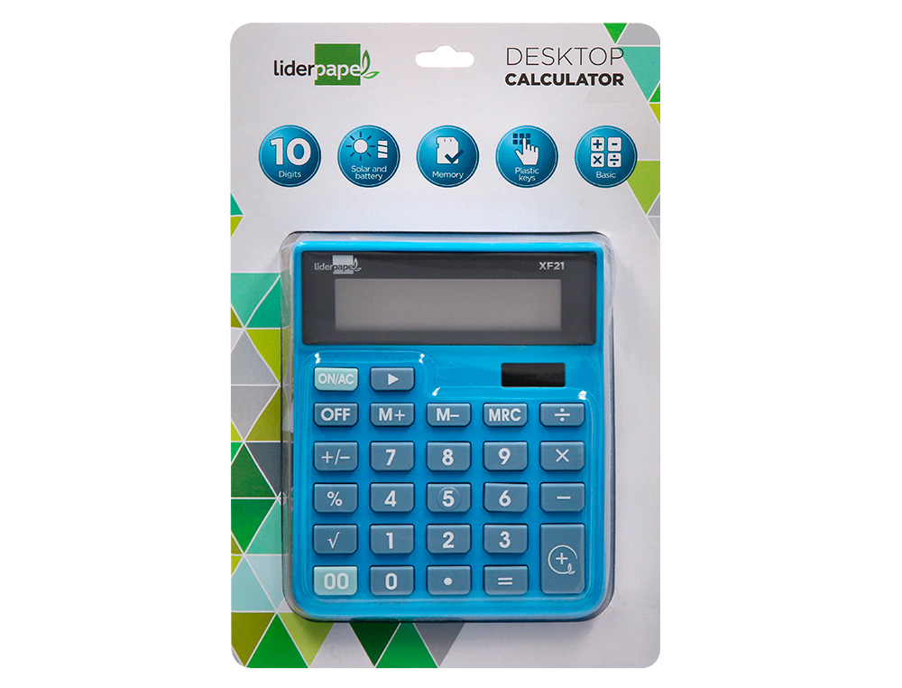 LIDERPAPEL - CALCULADOR SEC. 12 DGT AZUL - XF21 ( Imagem 3 de 14 ) - Preview
