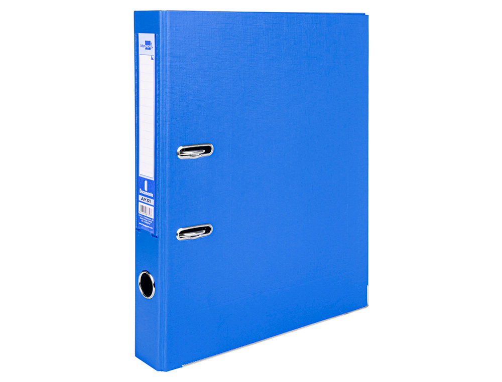 Pasta de arquivo de alavanca liderpapel documenta pvc folio lombada 52 mm azul ( Imagem 2 de 13 ) - Preview