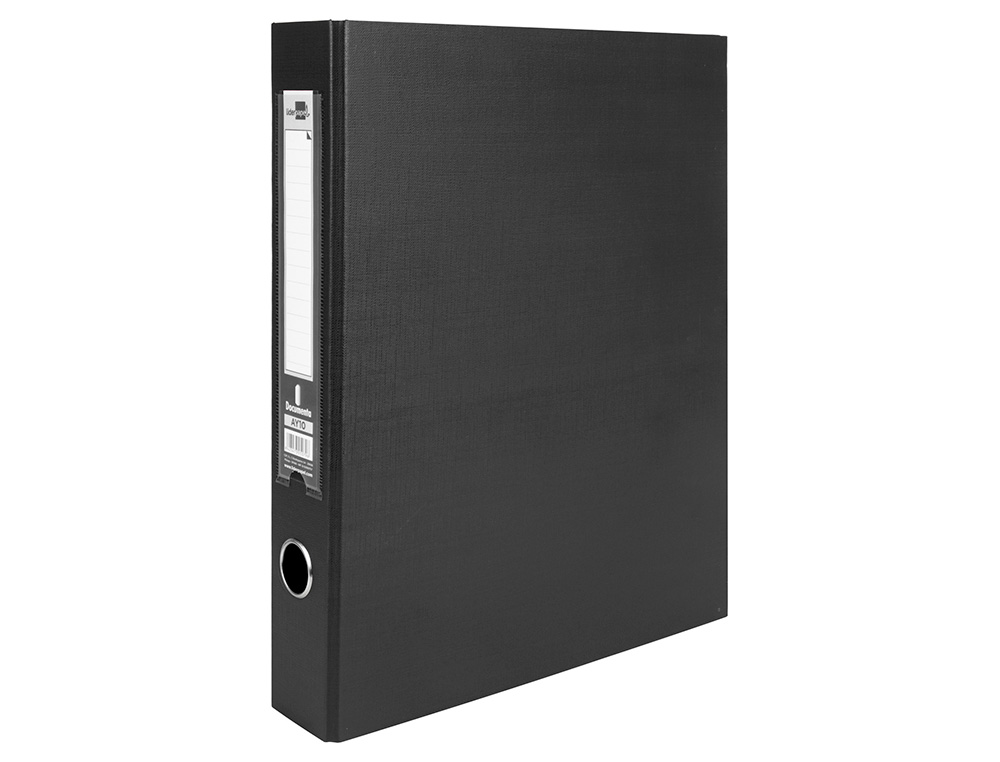 Modulo de 3 pastas de arquivo liderpapel 2 aneis folio lombada 60 mm preto ( Imagem 5 de 10 ) - Preview