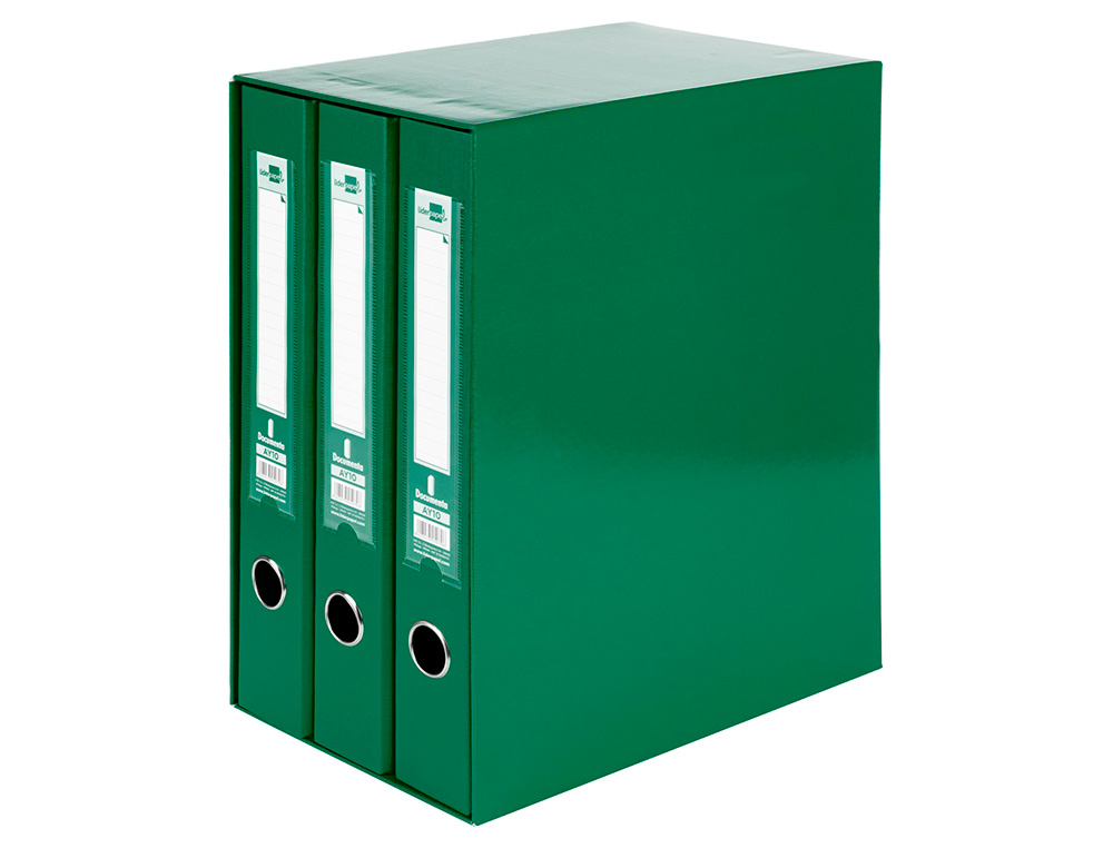 Módulo de 3 Pastas De Arquivo Liderpapel 2 anéis Fólio Lombada 60 mm Verde ( Imagem 2 de 10 ) - Preview