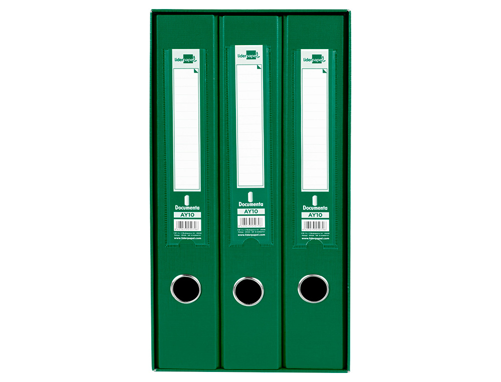 Módulo de 3 Pastas De Arquivo Liderpapel 2 anéis Fólio Lombada 60 mm Verde ( Imagem 3 de 10 ) - Preview