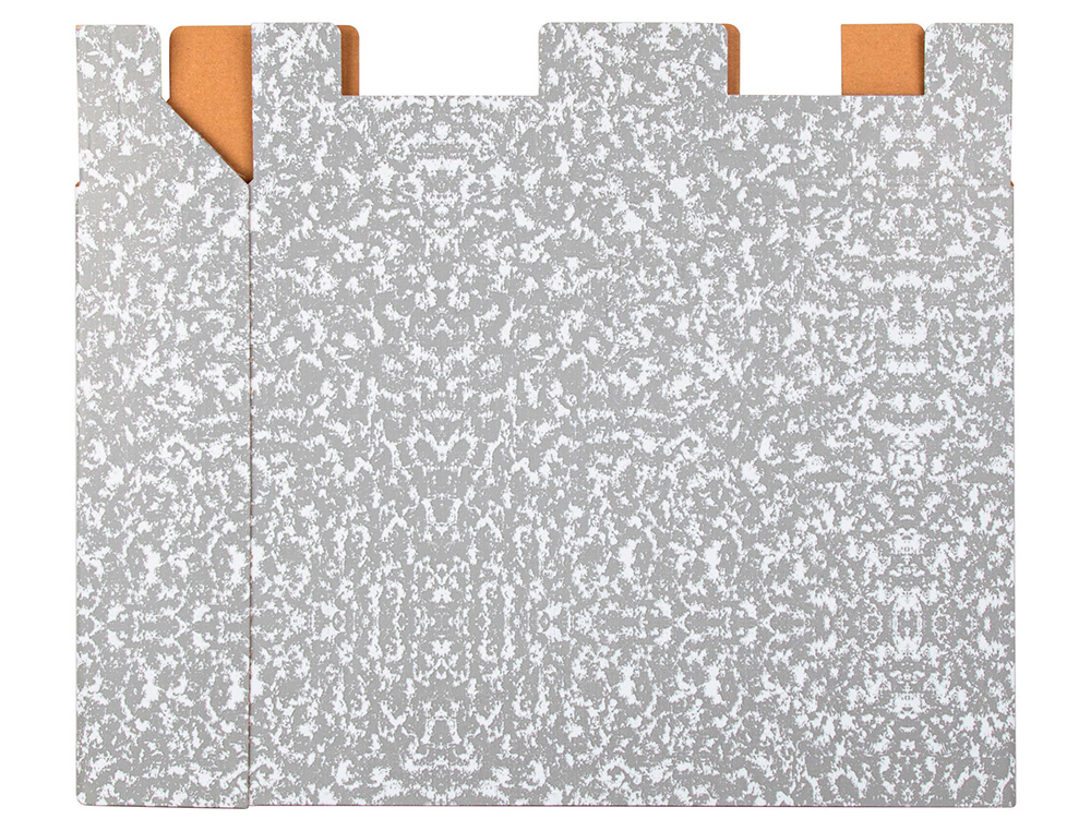 Caixa para pasta de arquivo liderpapel classic red folio marmoreada cinza ( Imagem 3 de 4 ) - Preview