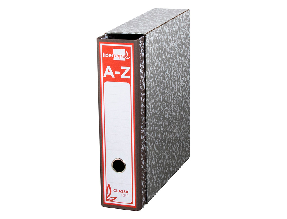 Caixa para pasta de arquivo liderpapel classic red din a4 marmoreada cinza ( Imagem 5 de 8 ) - Preview