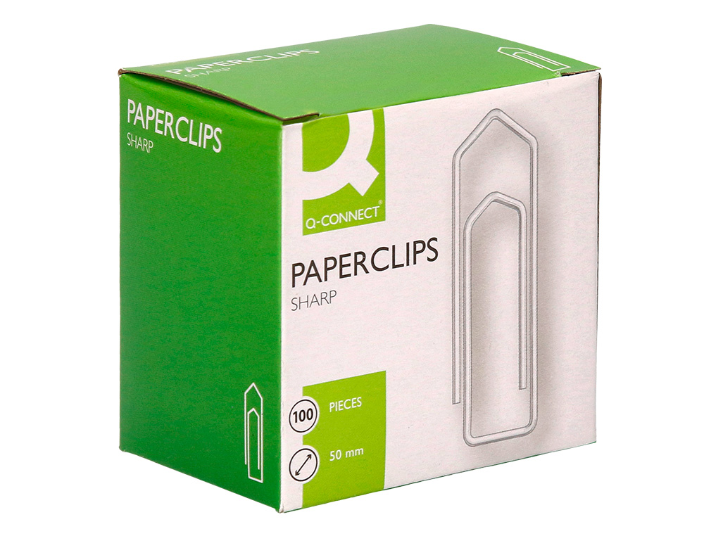 Clips Niquelados Q-Connect Plano Em Bico - N. 3, 50 mm Caixa de 100 Unidades ( Imagem 5 de 8 ) - Preview