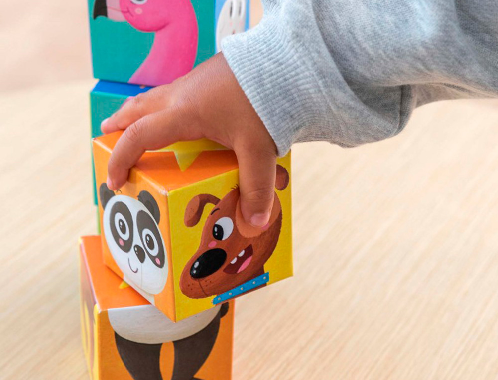 Puzzle Goula cubos de cartão empilháveis match&mix 6 peças ( Imagem 5 de 5 ) - Preview