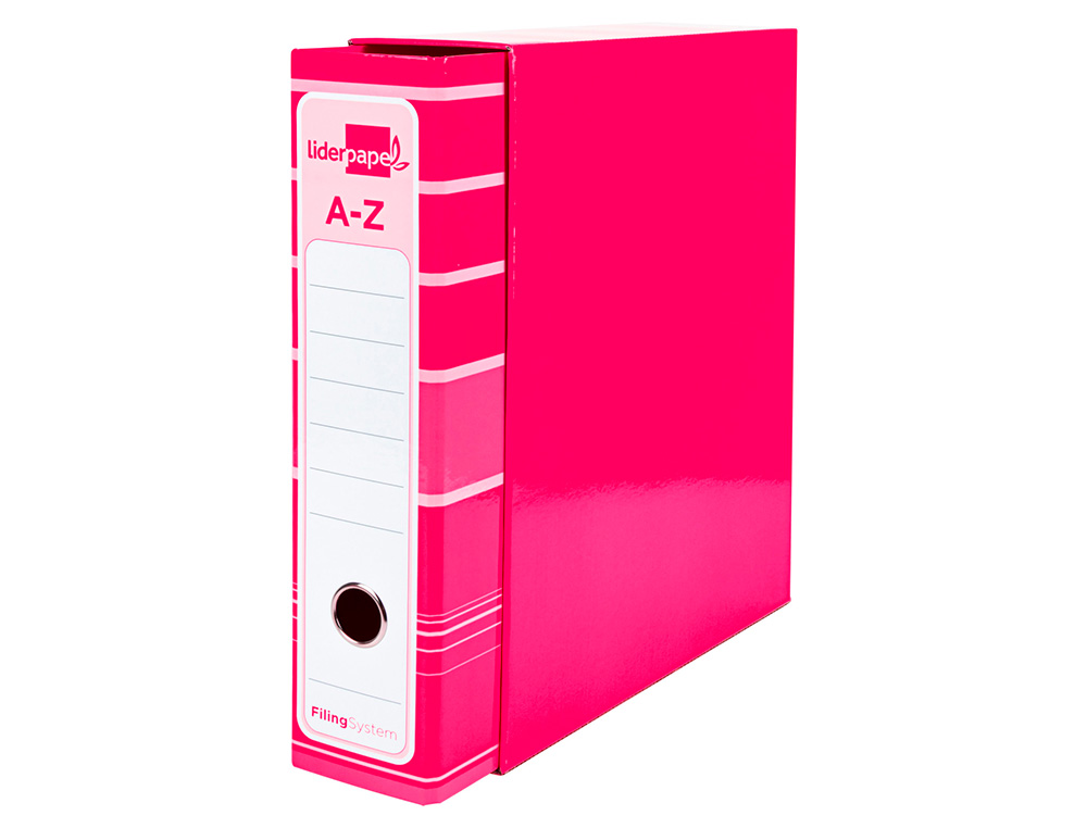 Pasta de arquivo de alavanca liderpapel filing system cartao forrado din a4 com caixa rosa ( Imagem 3 de 18 ) - Preview