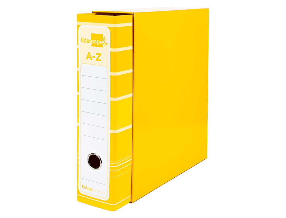 Pasta de arquivo de alavanca liderpapel filing system cartao forrado din a4 com caixa amarela ( Imagem 3 de 17 ) - Preview