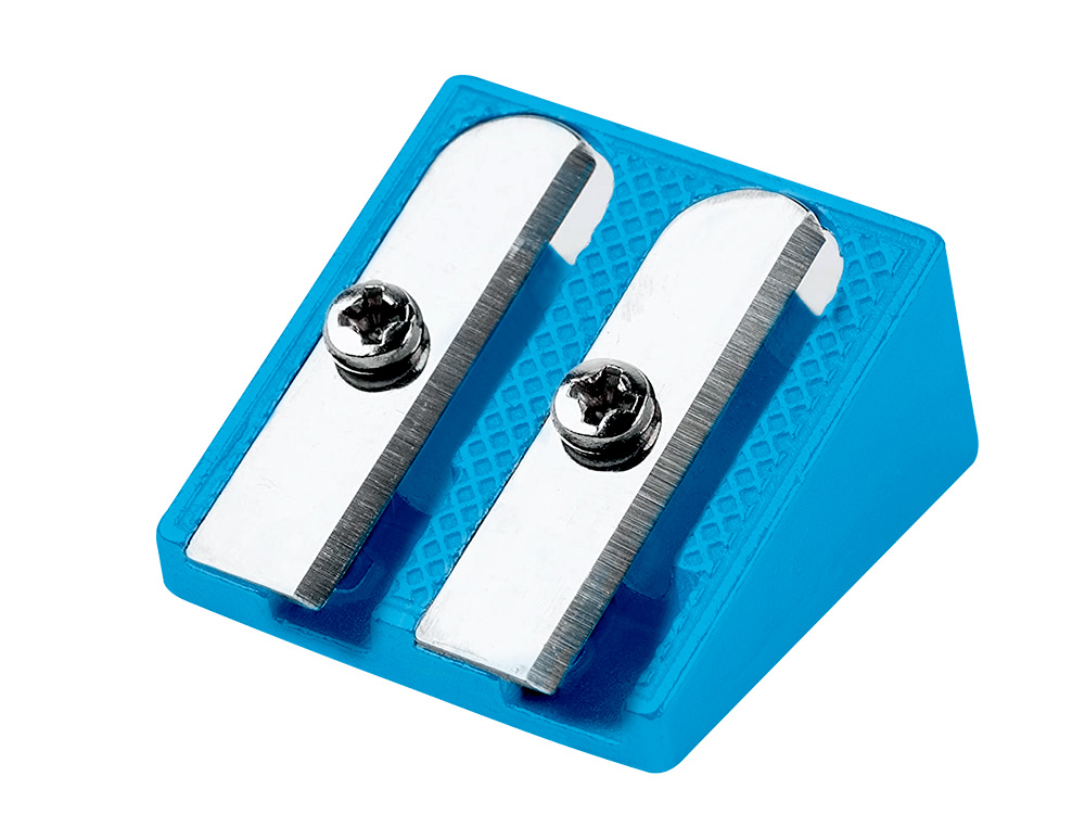Apara lapis liderpapel metalico 2 usos cor azul (20 unidades) ( Imagem 2 de 6 ) - Preview