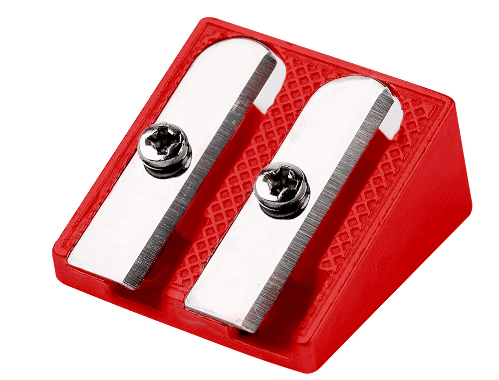 Apara lapis liderpapel metalico 2 usos cor vermelho (20 unidades) ( Imagem 2 de 6 ) - Preview