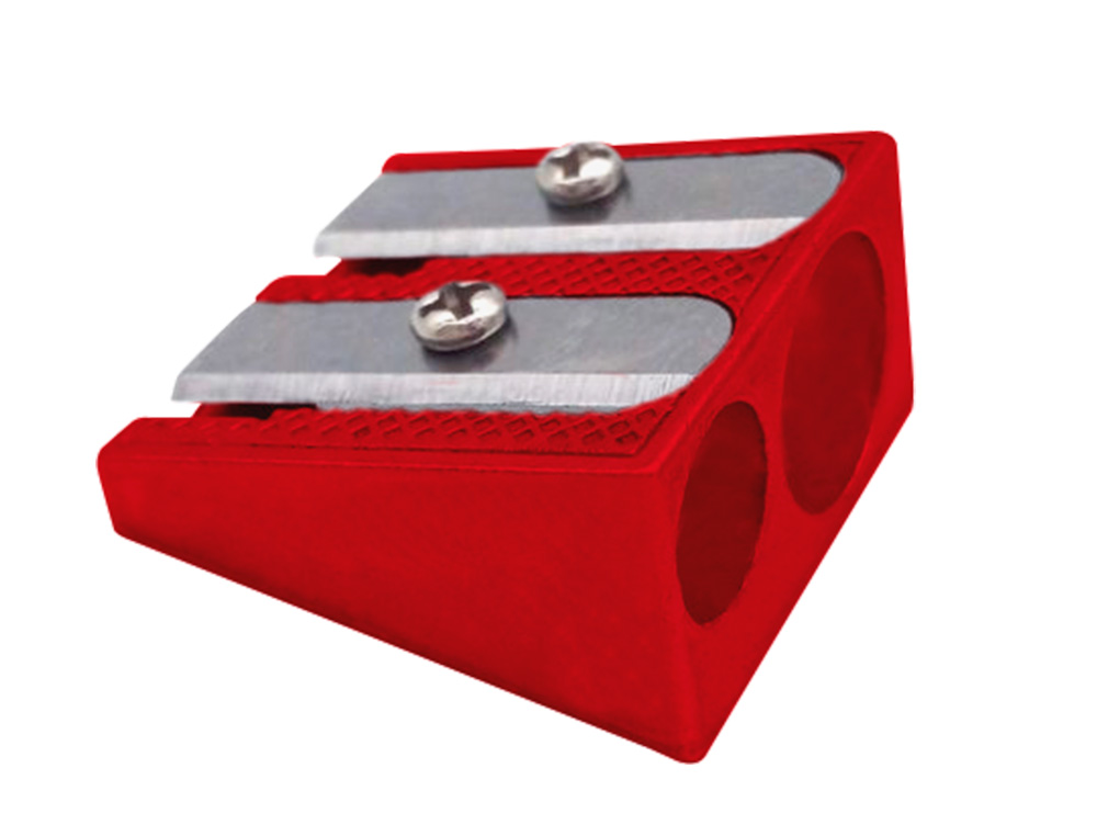 Apara lapis liderpapel metalico 2 usos cor vermelho (20 unidades) ( Imagem 3 de 6 ) - Preview