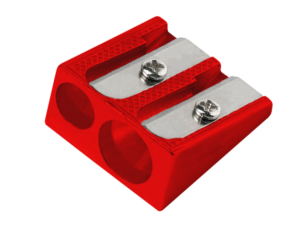 Apara lapis liderpapel metalico 2 usos cor vermelho (20 unidades) ( Imagem 4 de 6 ) - Preview