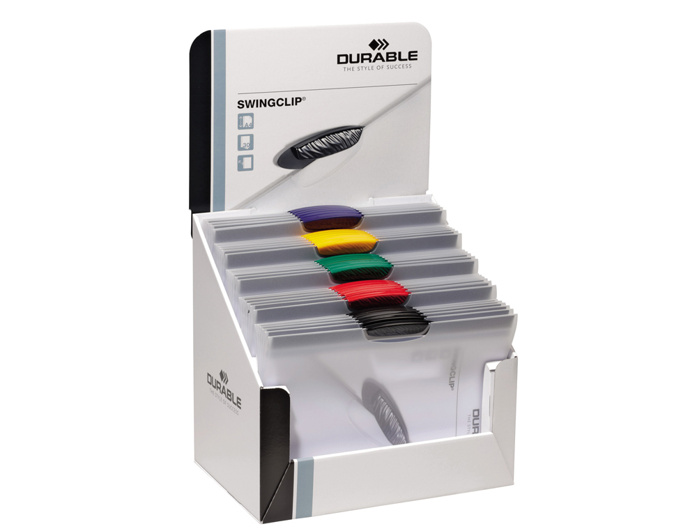 Bolsa dossier swingclip com clip lateral e giratorio din a4 capacidade 30 folhas cores sortidas (25 unidades) ( Imagem 2 de 7 ) - Preview