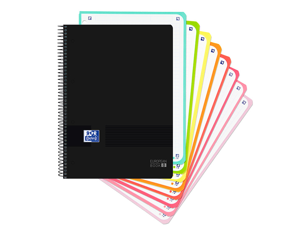 Caderno espiral oxford ebook 8 capa de plástico din a4+ 160 f quadricula 5 mm black'n colors turquesa ( Imagem 2 de 11 ) - Preview