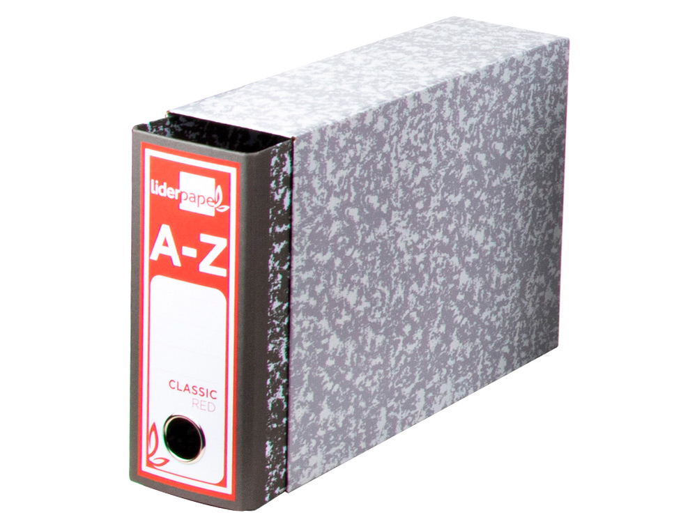Caixa para pasta de arquivo liderpapel classic red quarto ao baixo marmoreada cinza ( Imagem 5 de 6 ) - Preview