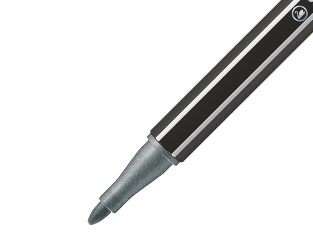 Marcador stabilo aguarelavel pen 68 metalico prata 1 mm ( Imagem 5 de 8 ) - Preview