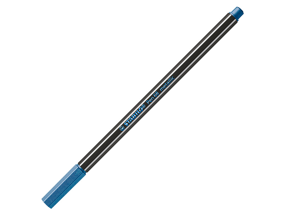 Marcador stabilo aguarelavel pen 68 metalico azul 1 mm ( Imagem 3 de 8 ) - Preview