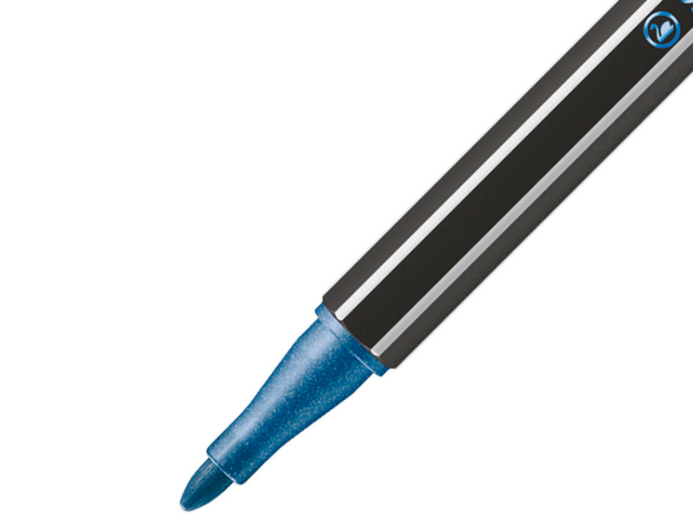 Marcador stabilo aguarelavel pen 68 metalico azul 1 mm ( Imagem 5 de 8 ) - Preview