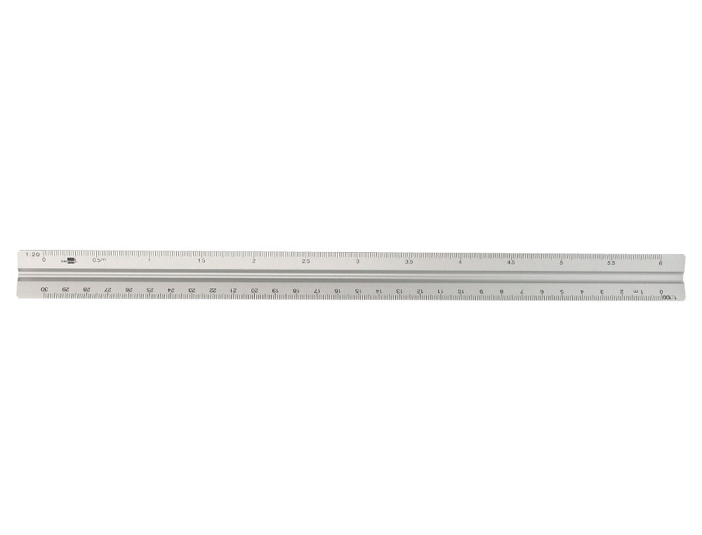 Escala liderpapel aluminio 1:100/1:200/1:250/1:300/1:400/1:500 comprimento 30 cm ( Imagem 2 de 15 ) - Preview