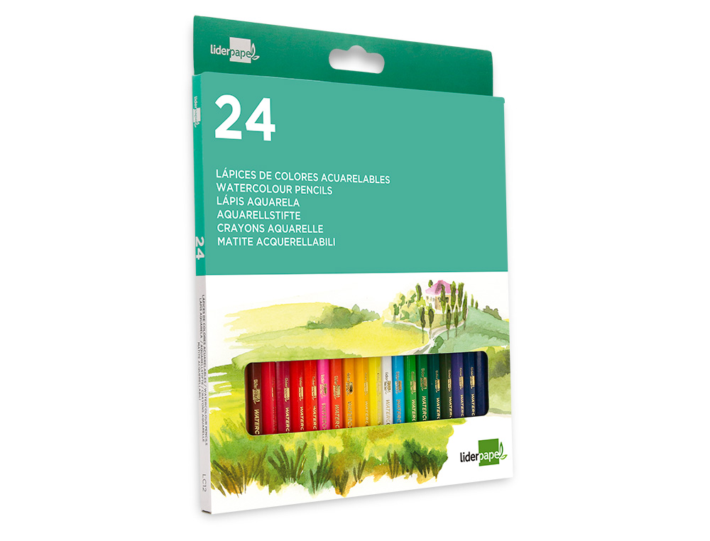 Lapis de cores liderpapel aguarelaveis caixa de 24 cores ( Imagem 4 de 8 ) - Preview