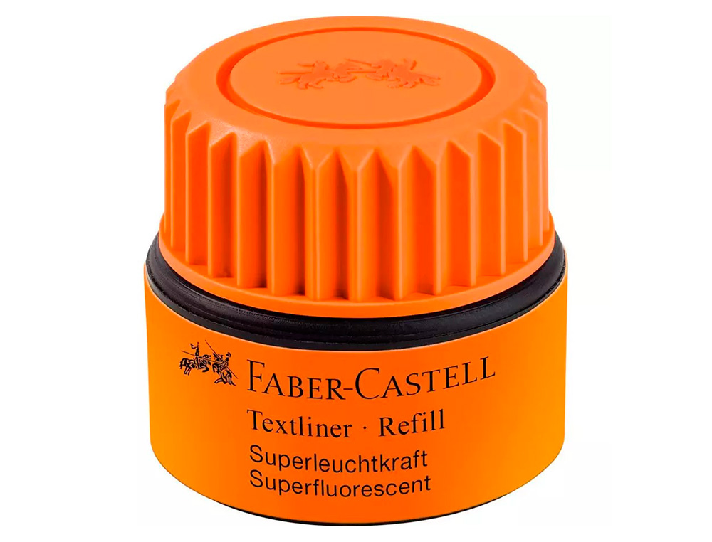 Tinta marcador faber castell fluorescente 1549 com sistema capilar cor laranja frasco de 30 ml ( Imagem 2 de 4 ) - Preview