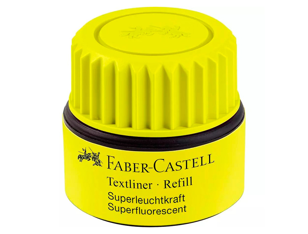 Tinta marcador faber castell fluorescente 1549 com sistema capilar cor amarelo frasco de 30 ml ( Imagem 2 de 4 ) - Preview
