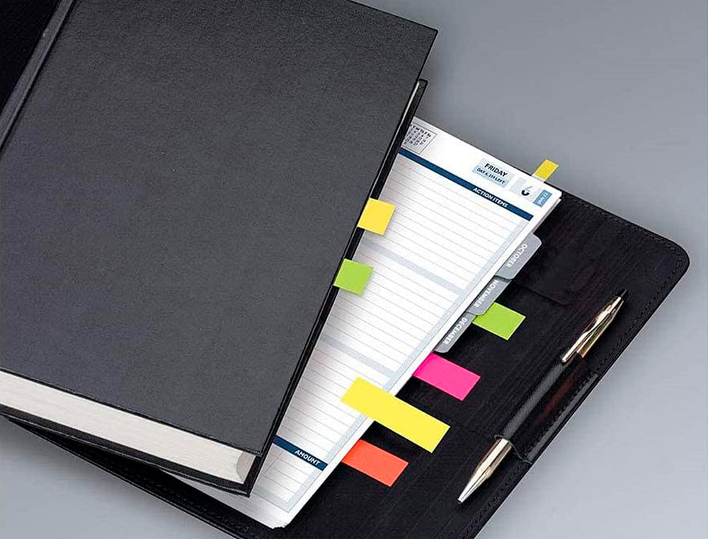 Bandas separadoras 20x50 mm fluorescente pack de 4 com 20 folhas (24 unidades) ( Imagem 2 de 2 ) - Preview