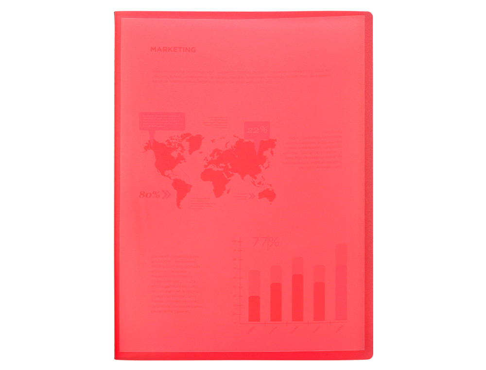 Capa catalogo liderpapel 80 bolsas polipropileno din a4 vermelho translucido ( Imagem 2 de 15 ) - Preview