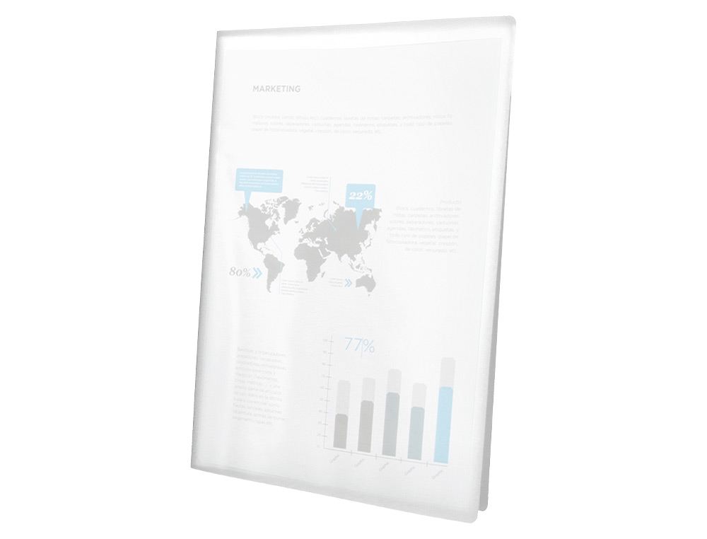 Capa catalogo liderpapel 30 bolsas polipropileno din a4 transparente ( Imagem 3 de 12 ) - Preview