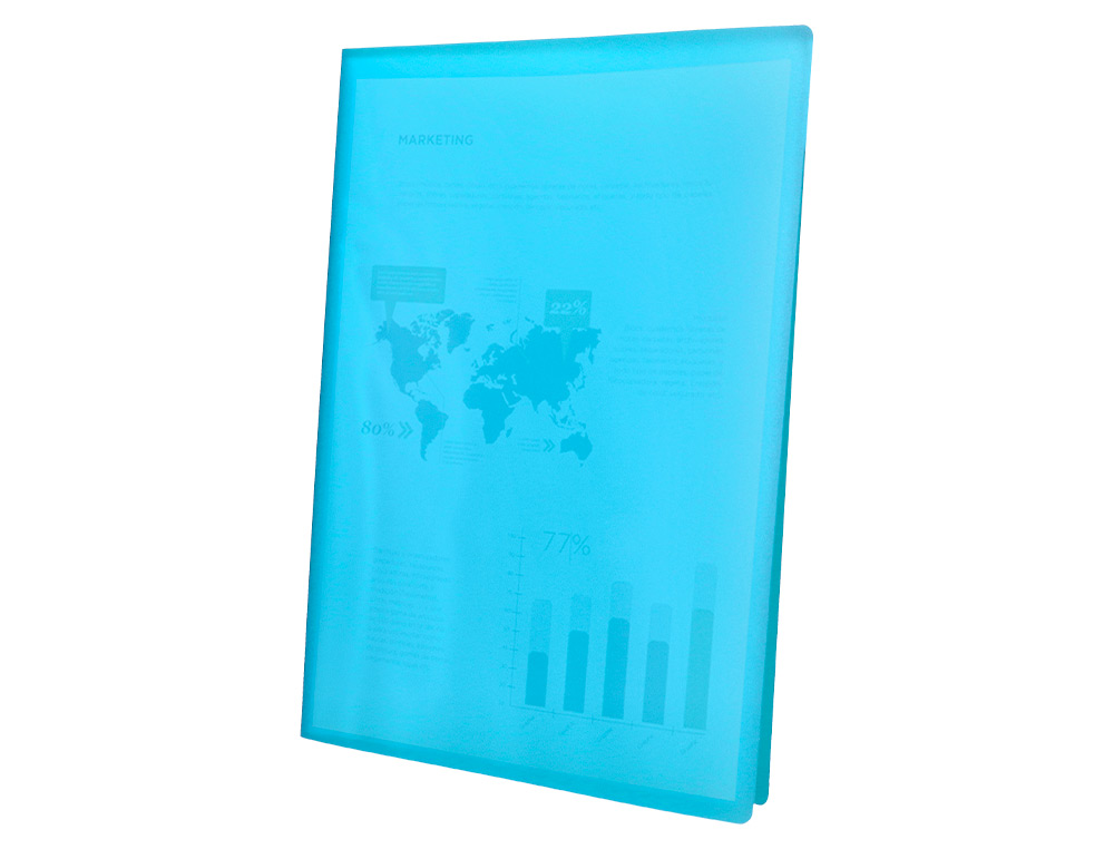 Capa catalogo liderpapel 10 bolsas polipropileno din a4 azul ( Imagem 3 de 12 ) - Preview