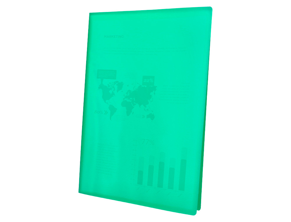 Capa catalogo liderpapel 30 bolsas polipropileno din a4 verde translucido ( Imagem 3 de 11 ) - Preview