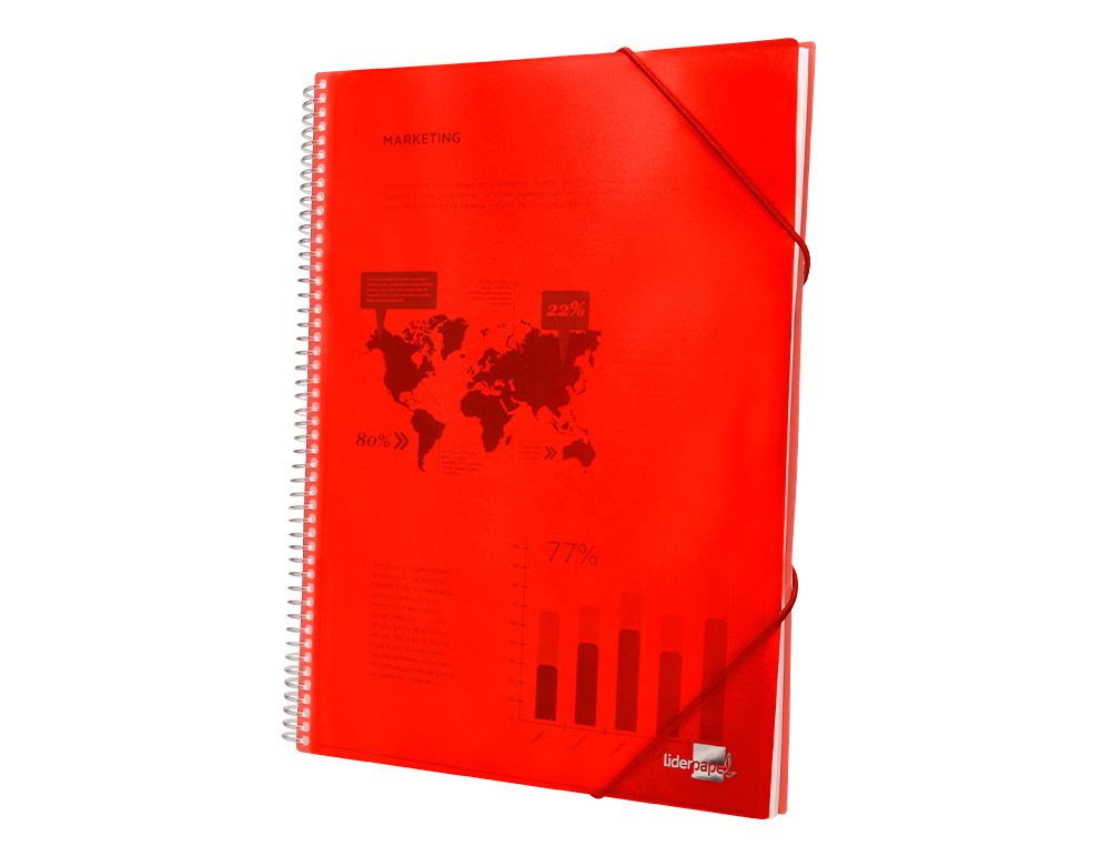 Capa catalogo liderpapel com espiral 80 bolsas polipropileno din a4 vermelho ( Imagem 3 de 18 ) - Preview