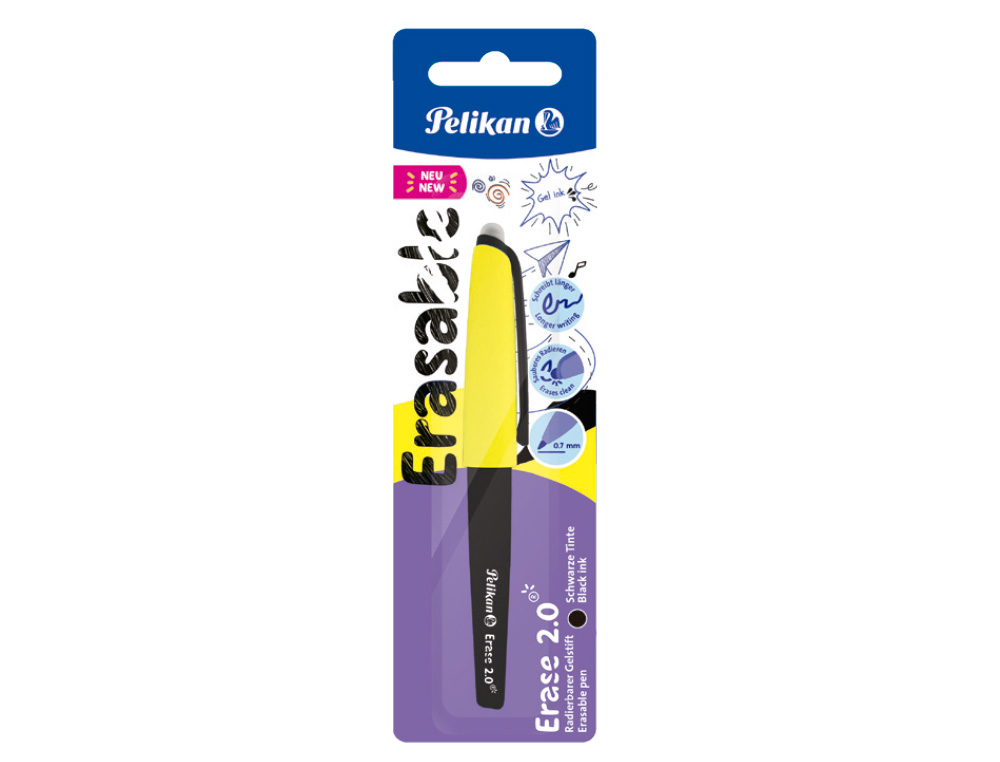 Roller pelikan erase 2.0 apagavel ponta 0,7 mm tinta gel cor preto (12 unidades) ( Imagem 2 de 5 ) - Preview