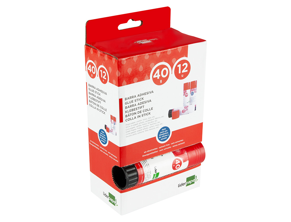 Cola em stick liderpapel de 40 gr (12 unidades) ( Imagem 2 de 5 ) - Preview