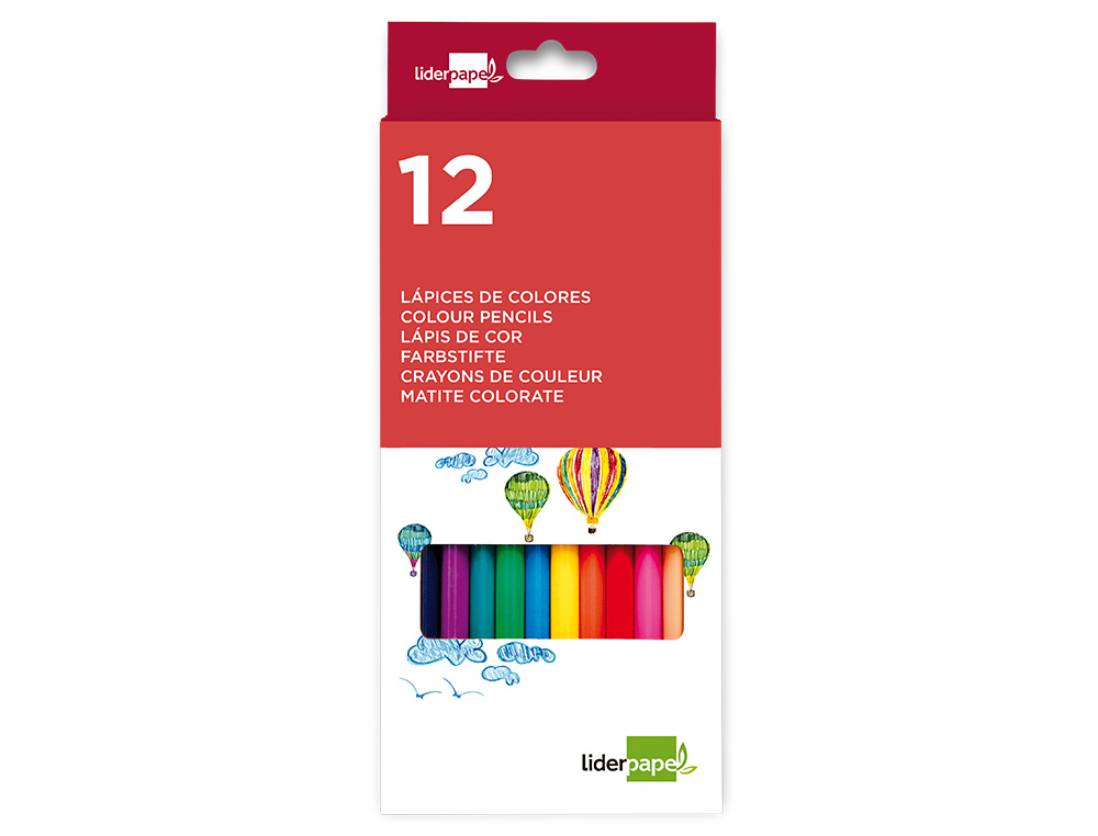 Lápis de cor Liderpapel. 12 unidades ( Imagem 2 de 10 ) - Preview