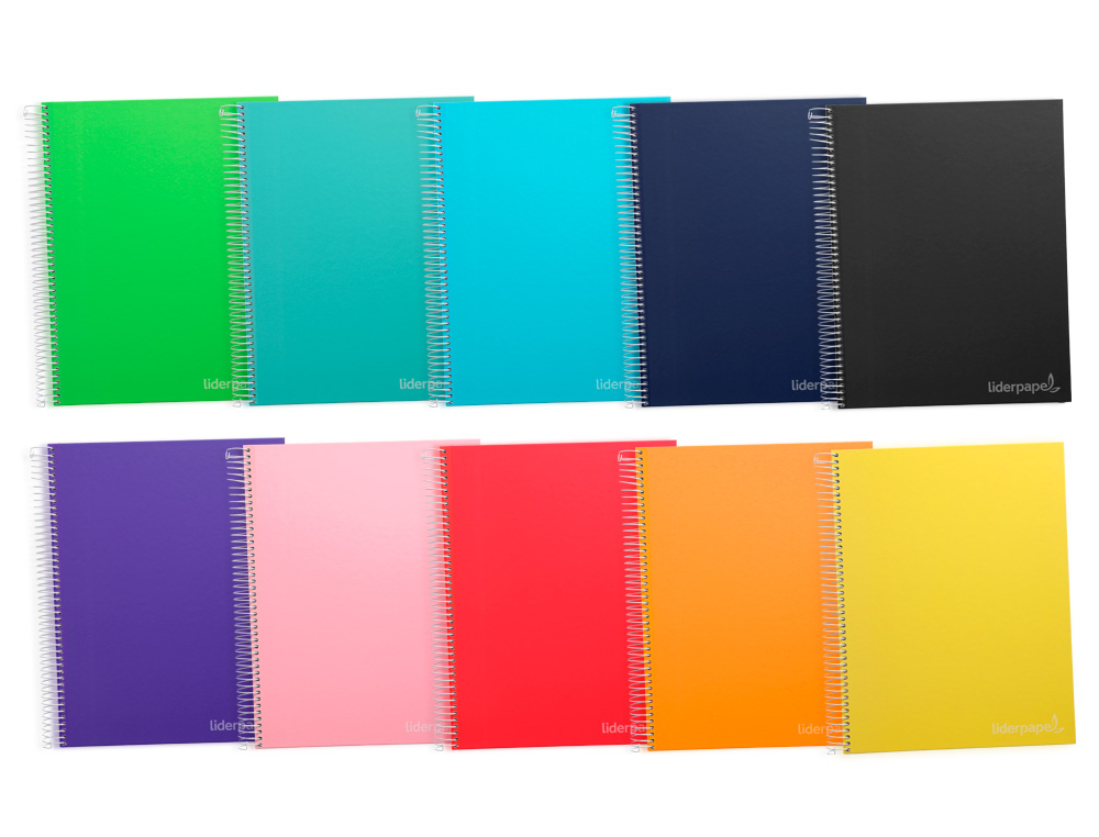 Caderno Espiral Liderpapel Din A4 Jolly Multidisciplina 140 F 75gr 28F 5mm 112F Pautadas 5 Bandas De Cores Sortidas ( Imagem 2 de 23 ) - Preview