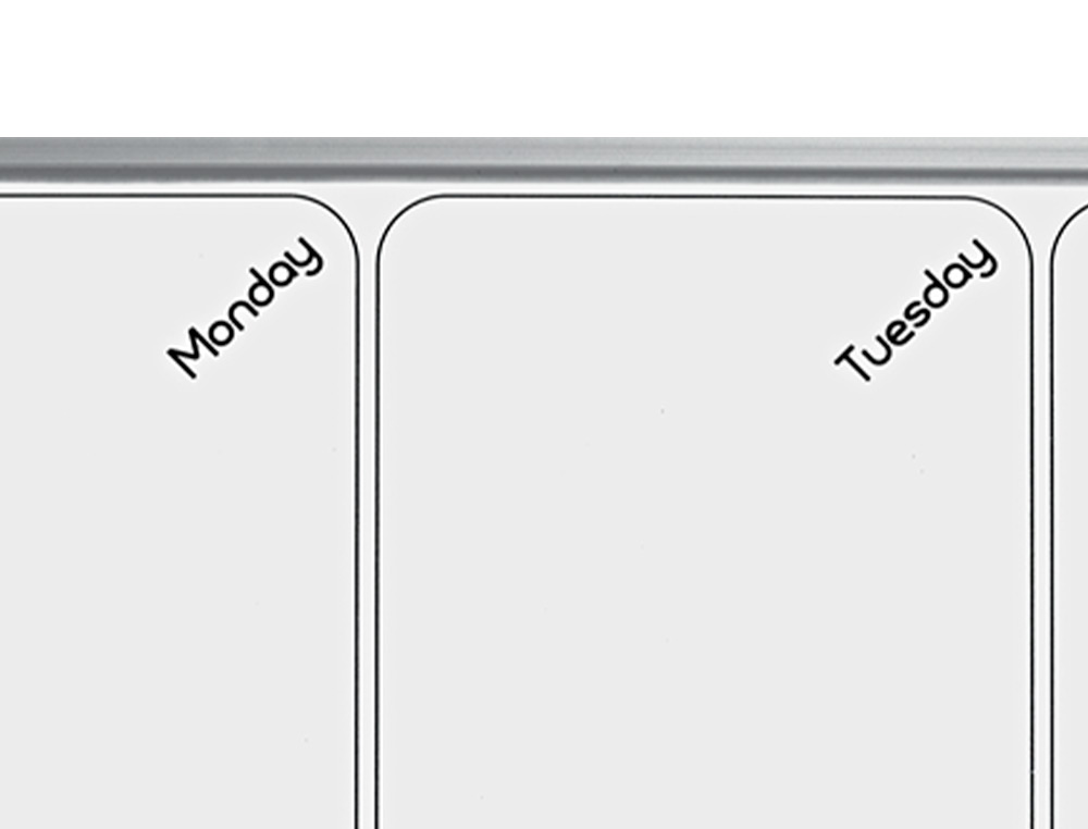 Planificador semanal nobo magnetico + tabuleiro de cortica horizontal com moldura de aluminio 585x190 mm ( Imagem 4 de 7 ) - Preview