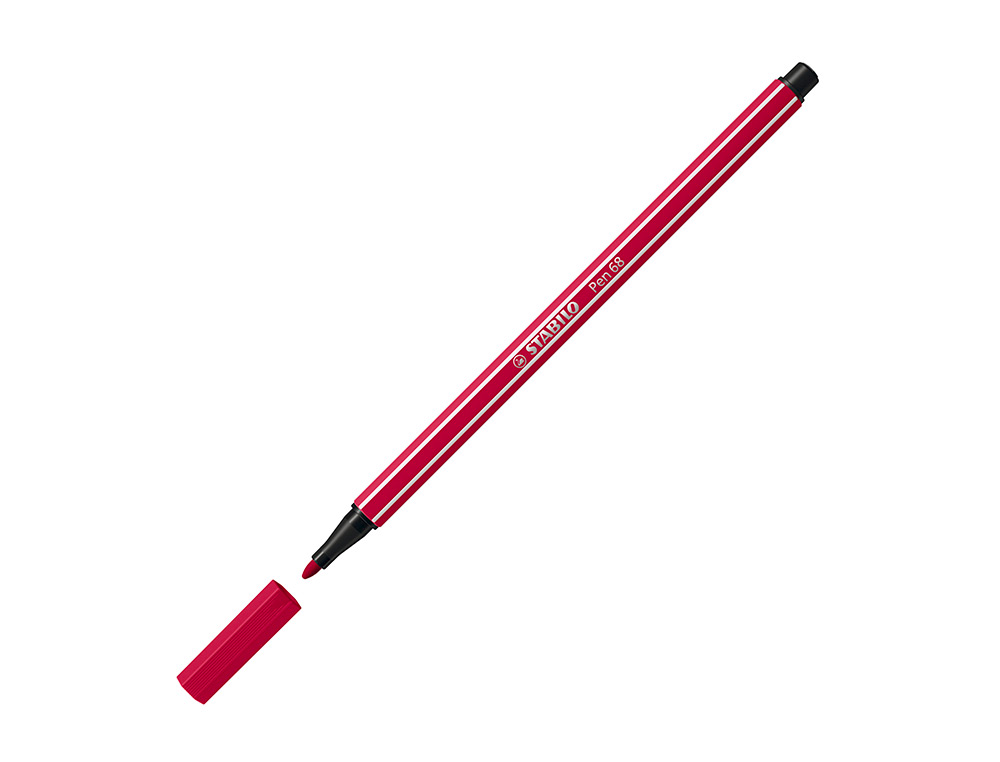 Marcador stabilo aguarelavel pen 68 vermelho escuro 1 mm ( Imagem 3 de 9 ) - Preview