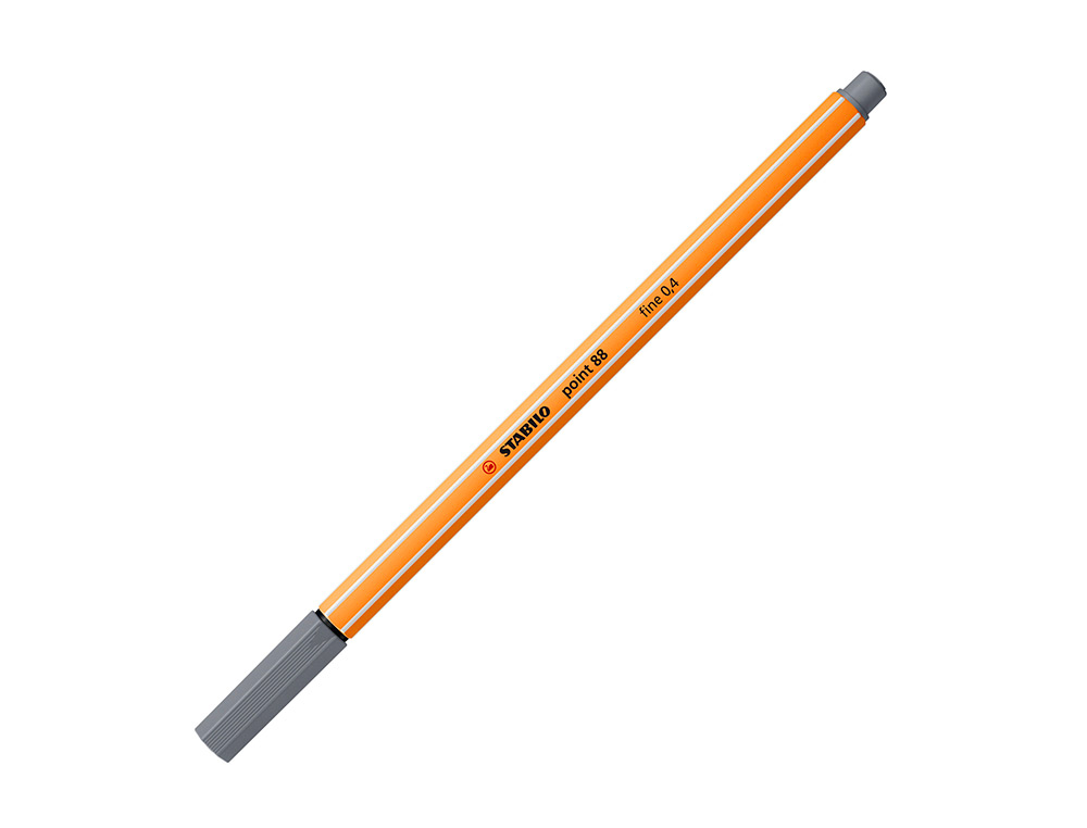 Marcador stabilo ponta de fibra point 88 cinza escuro 0,4 mm (10 unidades) ( Imagem 2 de 9 ) - Preview