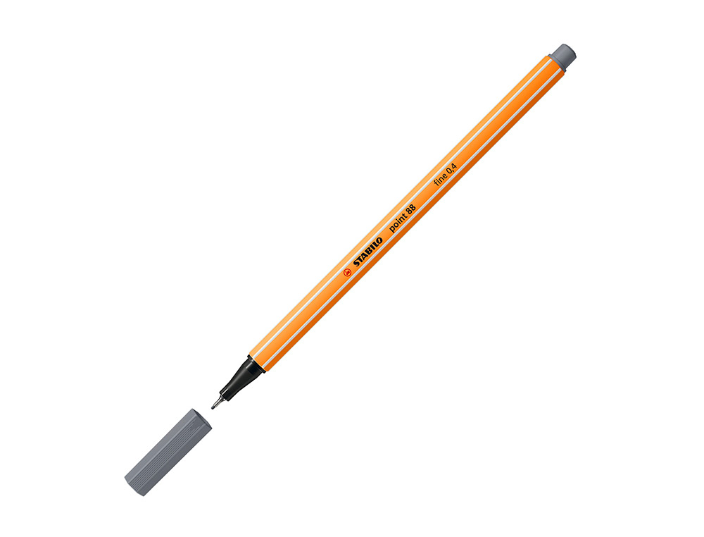 Marcador stabilo ponta de fibra point 88 cinza escuro 0,4 mm (10 unidades) ( Imagem 3 de 9 ) - Preview