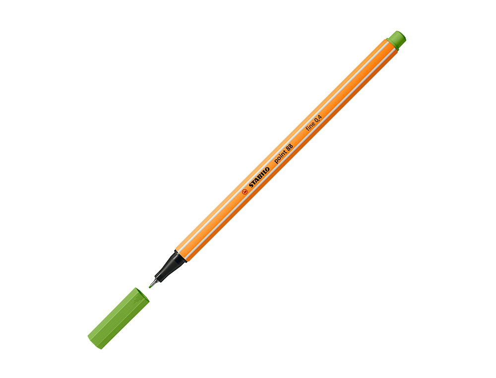 Marcador stabilo ponta de fibra point 88 verde maça 0,4 mm (10 unidades) ( Imagem 3 de 9 ) - Preview